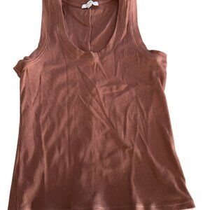 Z SUPPLY copper brown ribbed cotton tank top WOMEN S